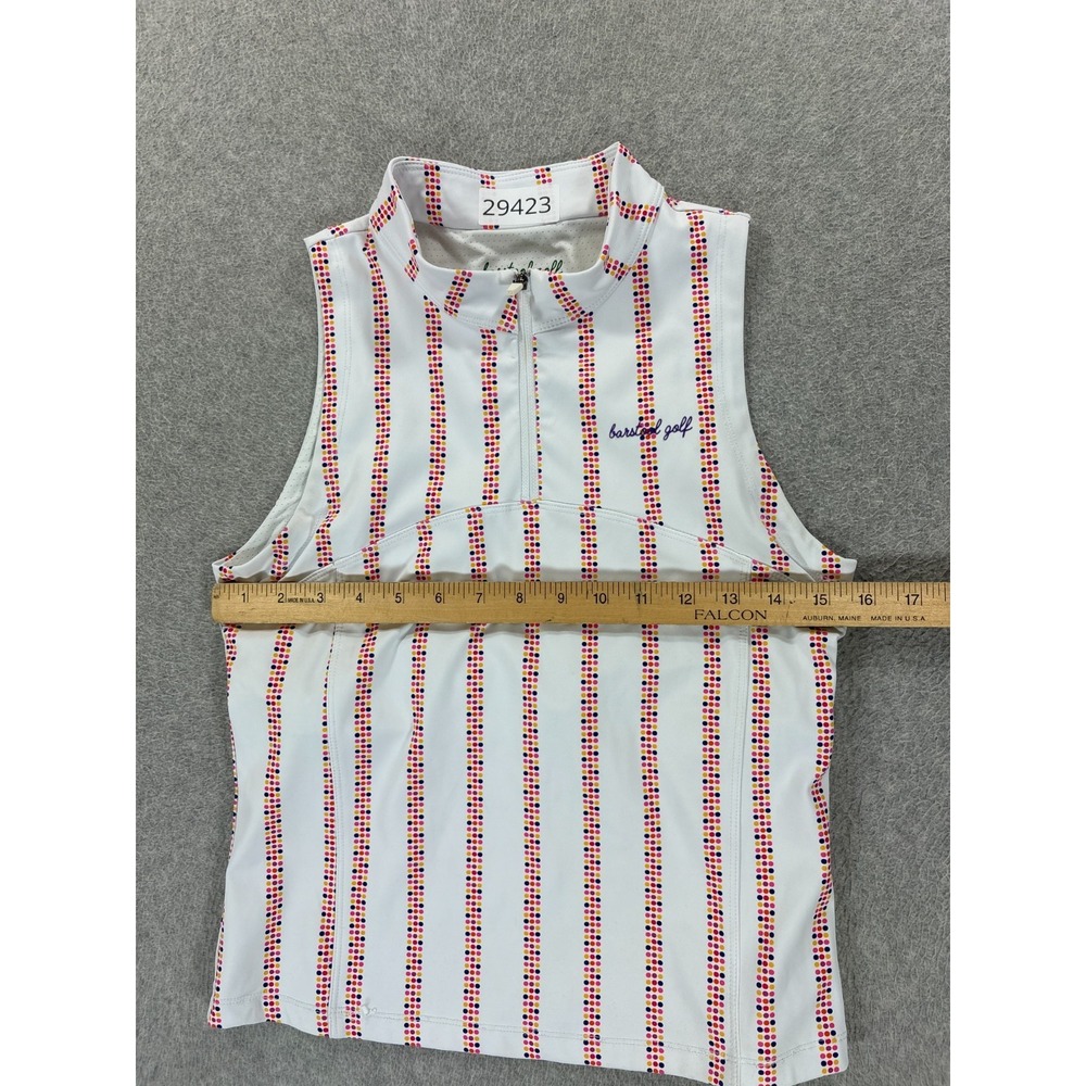 Barstool Sports Sleeveless Golf Shirt (Women's XL) White - Picture 5 of 10